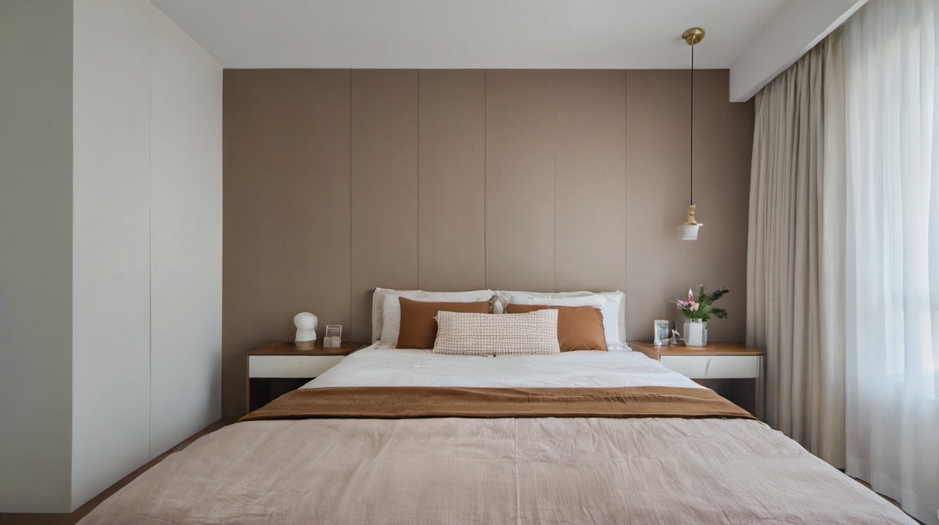 indoor,bedroom,floor,bed,curtains,table,chair,bed_sheet,pillow,available light,cup,plant,vase,incredibly absurdres,realistic,