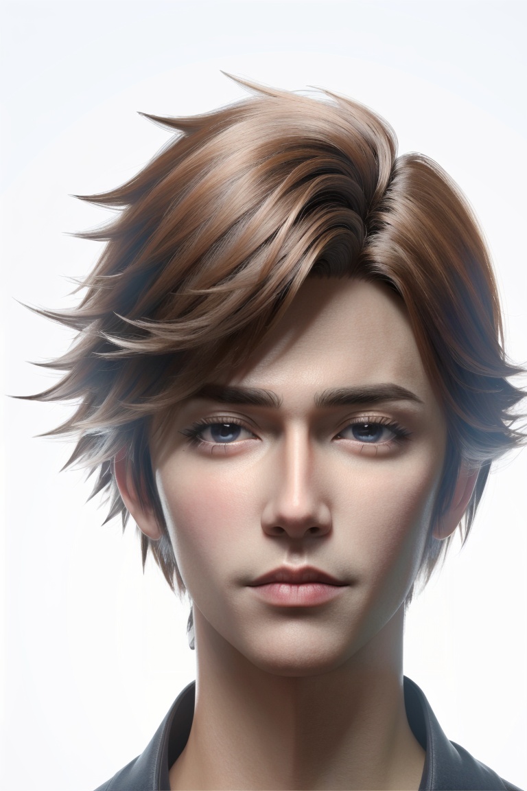 ((HRD, HUD, 8K)),((masterpiece, best quality)), highly detailed,1boy, face, white background, looking at viewer,  <lora:20240315-1710510343817:0.9>