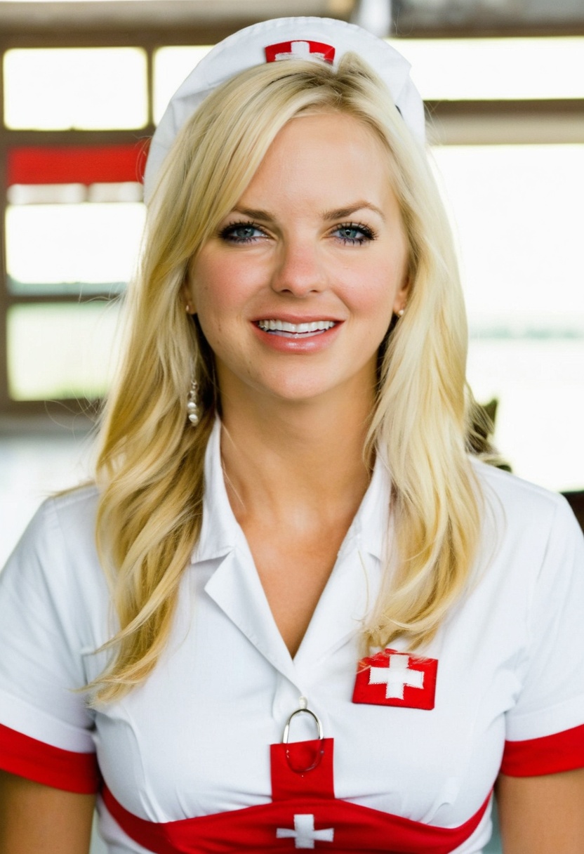 photograph of a cute ohwx nurse girl ,  Porta 160 color,  shot on ARRI ALEXA 65 on Tensor.Art