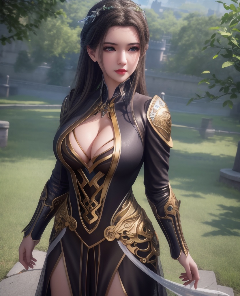 <lora:548-DA-师兄啊师克-碧霄:0.8>(,1girl, ,best quality, ),looking at viewer,ultra detailed background,ultra detailed background,ultra realistic 8k cg, ,masterpiece, (( , )),     ,castle,     (hydrokinesis),  (cleavage), (),