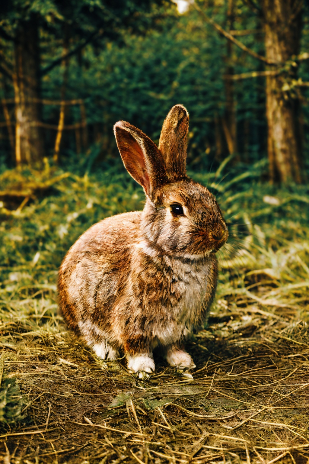 <lora:tutututu_20240119010100-000009:0.9>,brown rabbits,soft light,Three rabbits,lined up,tutututu,animal portrait,close-up,furry,long ears,masterpiece,best quality,