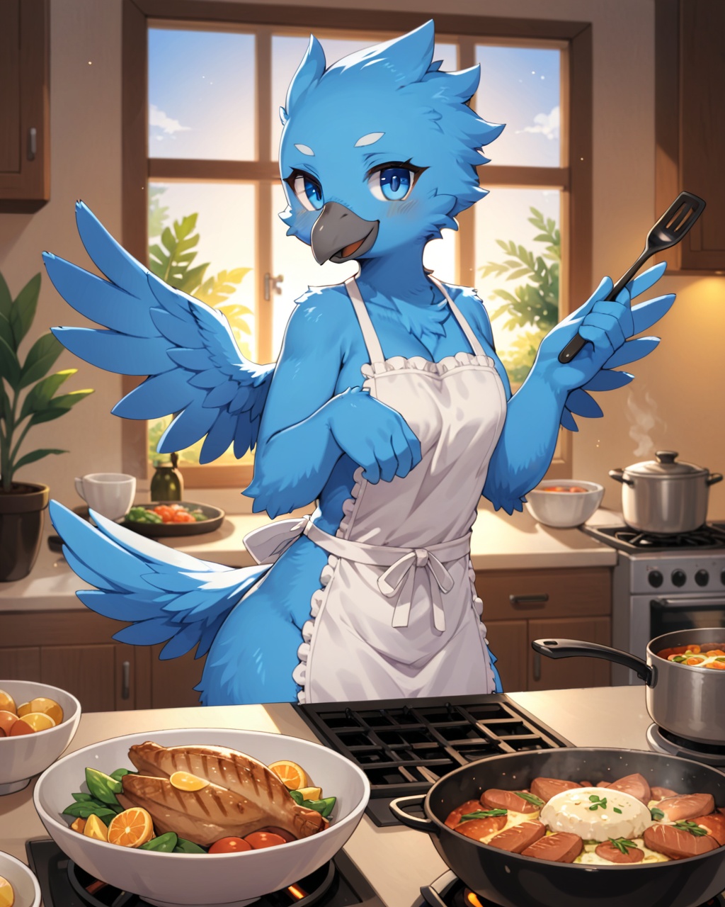tweetfur,  grey beak,  blue eyes on Tensor.Art
