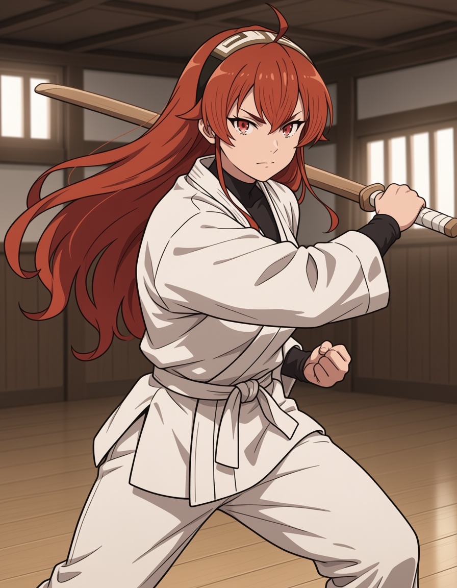 1girl,  looking at viewer,  wooden sword on Tensor.Art