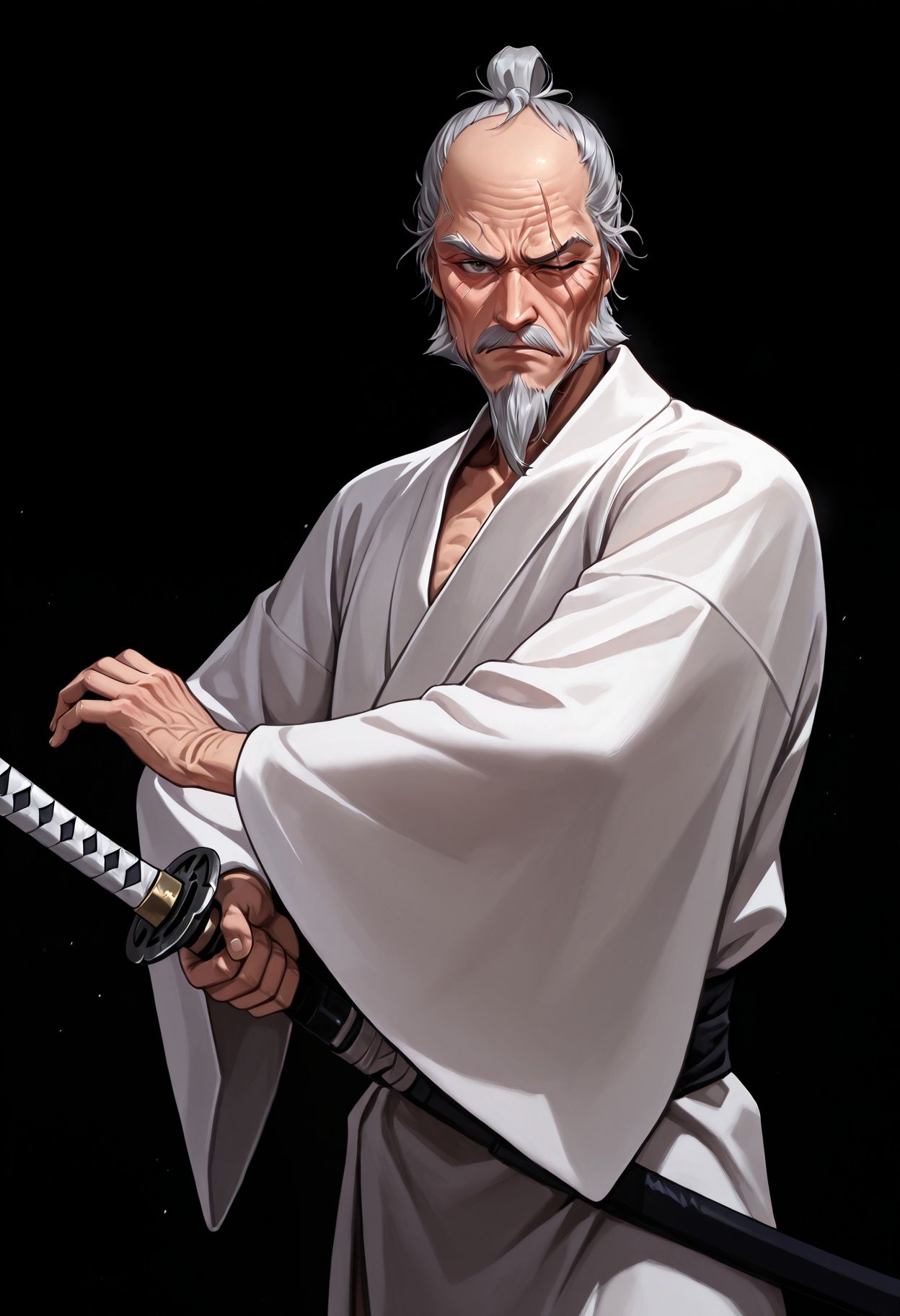 oldisshin,  upper body,  old man on Tensor.Art