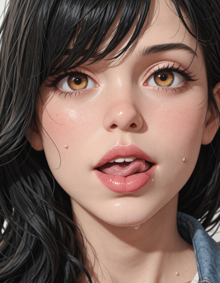 beautiful korean japanese 1girl,  side-swept bangs hair,  black hair on Tensor.Art