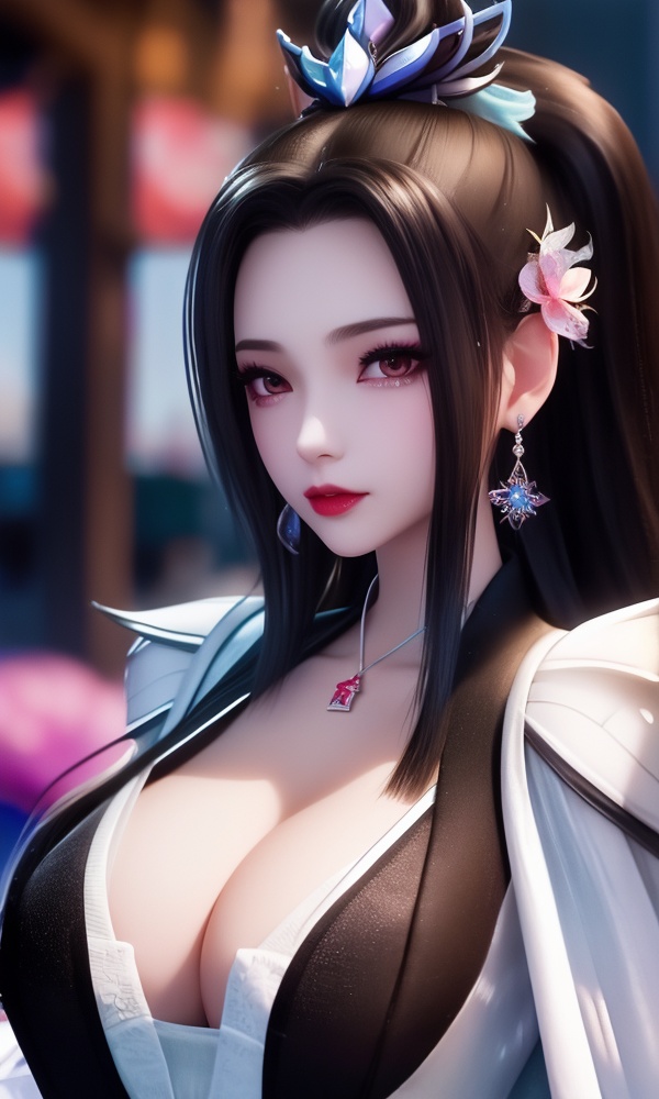 (,1girl, ,best quality, ),looking at viewer, <lora:411-DA-太一剑仙传-季师师:0.8> ,,ultra detailed background,ultra detailed background,ultra realistic 8k cg,, ,masterpiece, (( , )),ultra realistic 8k cg, ,    ,cleavage,,spirit blossom ahri,crying,,  looking at viewer,facing viewer,,  , ,(cleavage), (), blurry, depth_of_field, blurry_background, 1girl, blurry_foreground, black_hair, mole, solo, lips, motion_blur, nose, makeup,