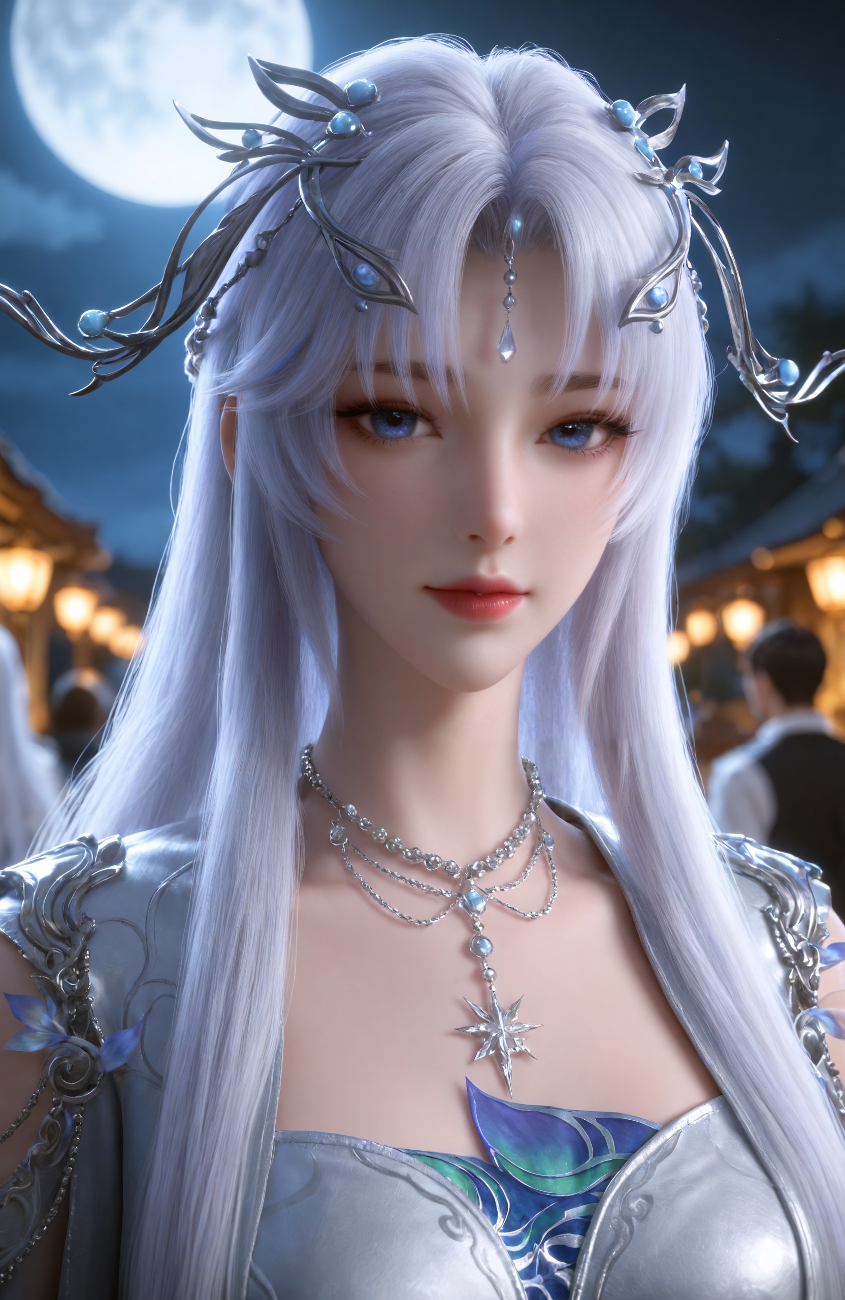 1girl,  long hair,  white hair on Tensor.Art