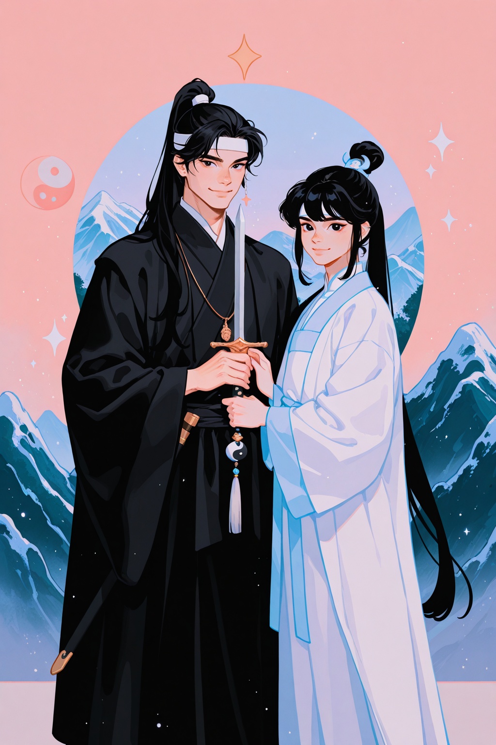 2boys,  multiple boys,  black hair on Tensor.Art