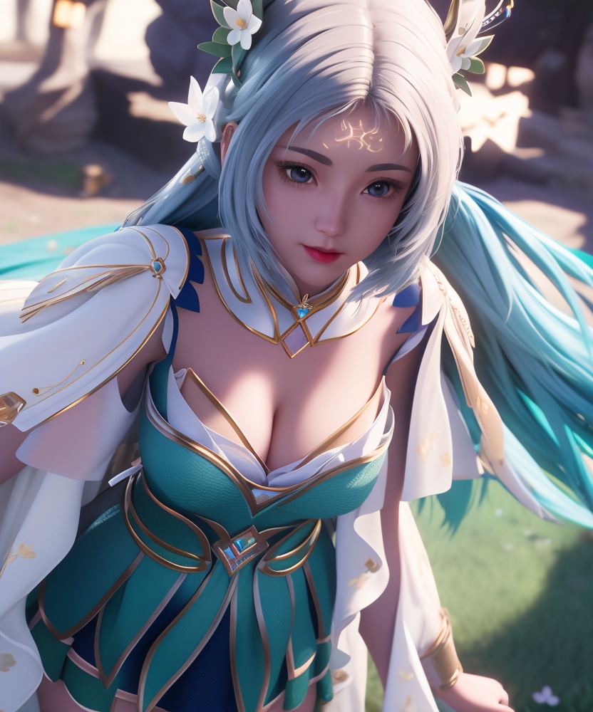 <lora:509-DA-神印王座-夜小泪:0.8>(,1girl, ,best quality, ),looking at viewer,  ,ultra detailed background,ultra detailed background,ultra realistic 8k cg,, ,masterpiece, (( , )),, ,   ,   cure blossom,  ,,  (cleavage), (), ,,