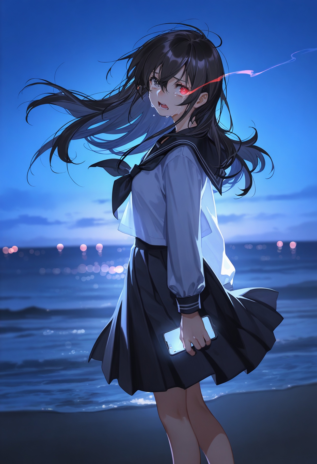 original,  1girl,  arms at sides on Tensor.Art