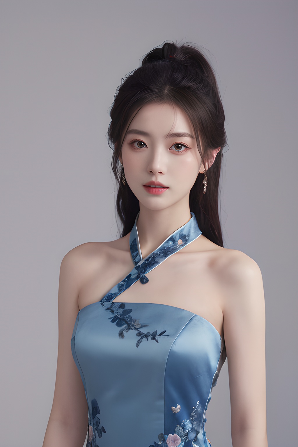 <lora:0810_06:0.7>,simple background,china_dress,, 1girl,realistic,masterpiece, best quality, photorealistic, HDR,detail