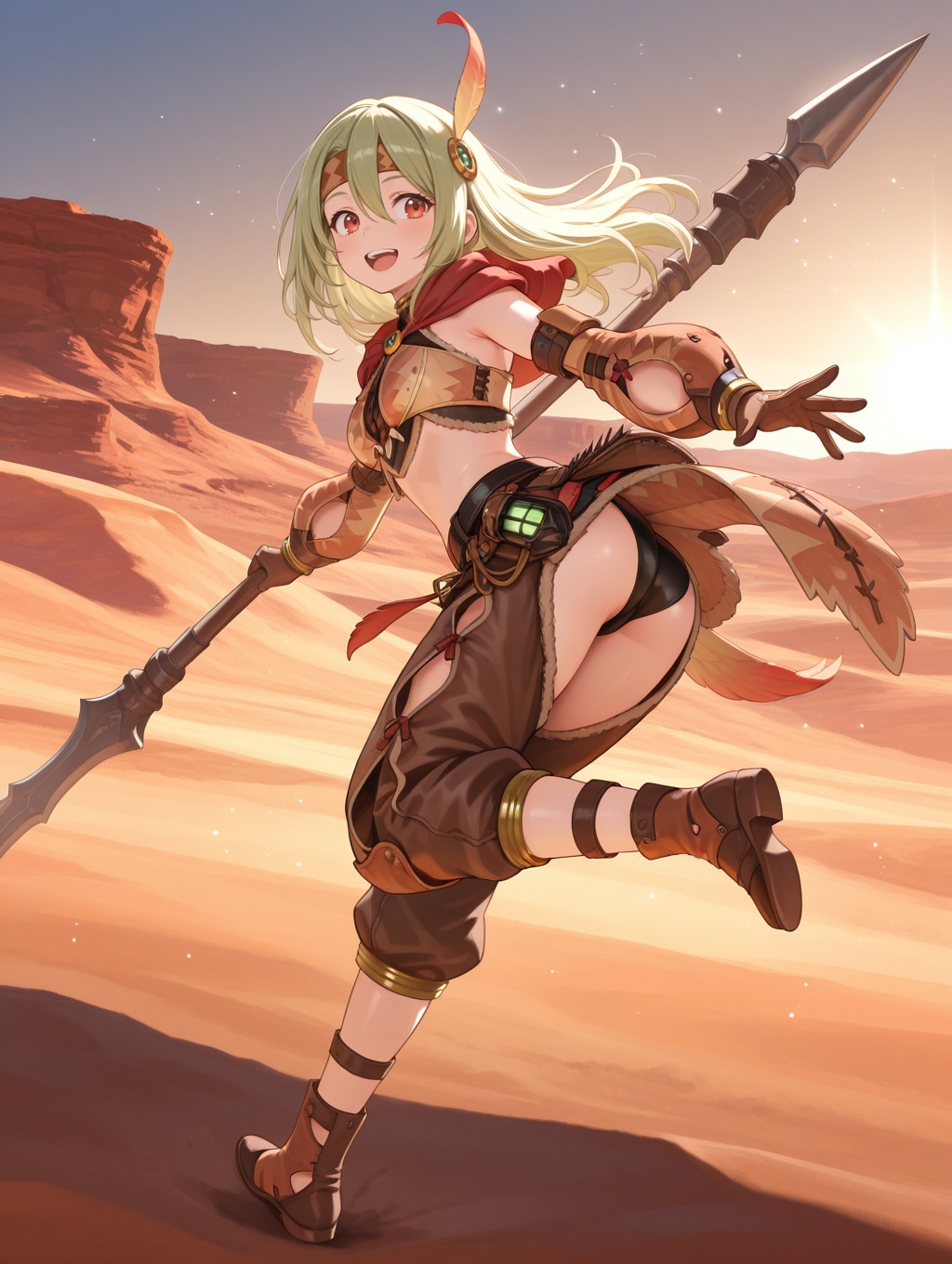 kuluyaku armor,  1girl,  green eyes on Tensor.Art