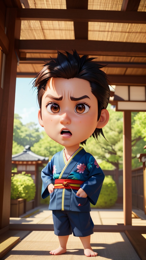 ((Pixar 3D Style)),  (colorful),  cute chibi cartoon on Tensor.Art