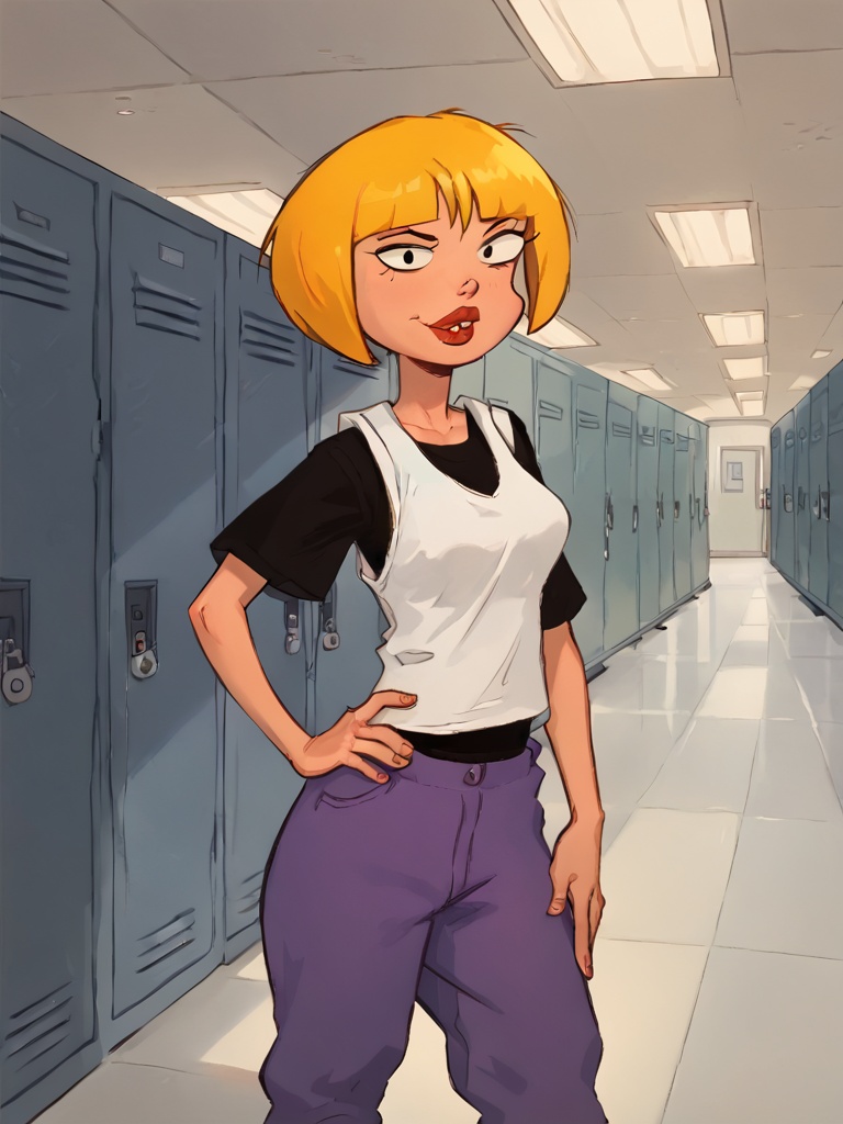 nazz,  lips,  white vest on Tensor.Art