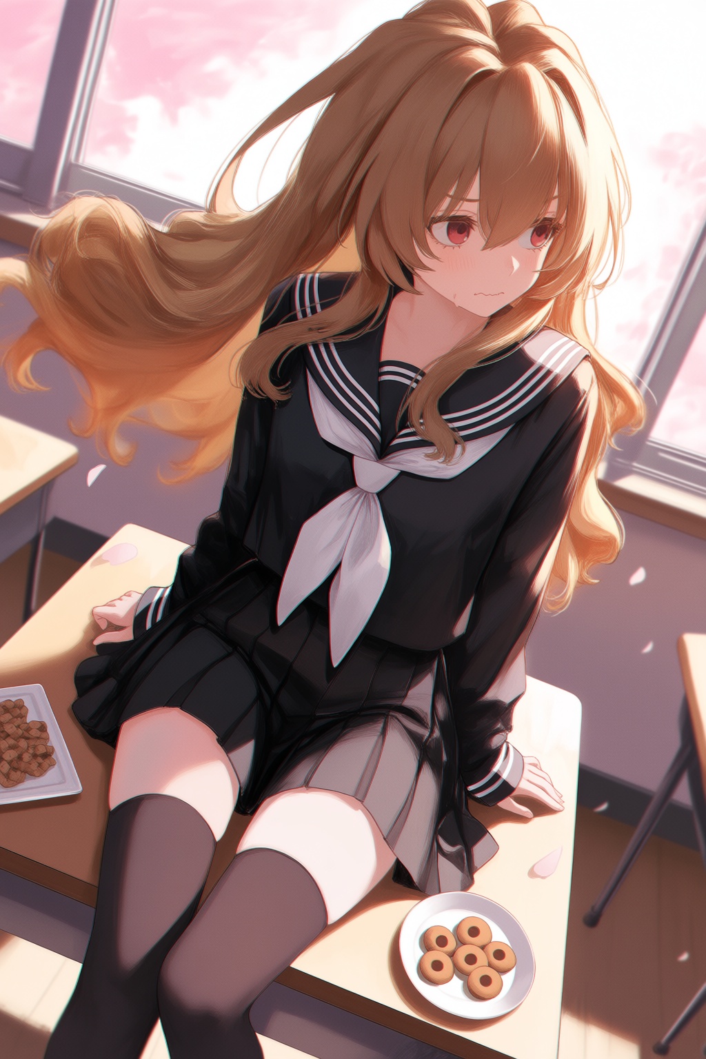 aisaka taiga,  1girl,  brown hair on Tensor.Art