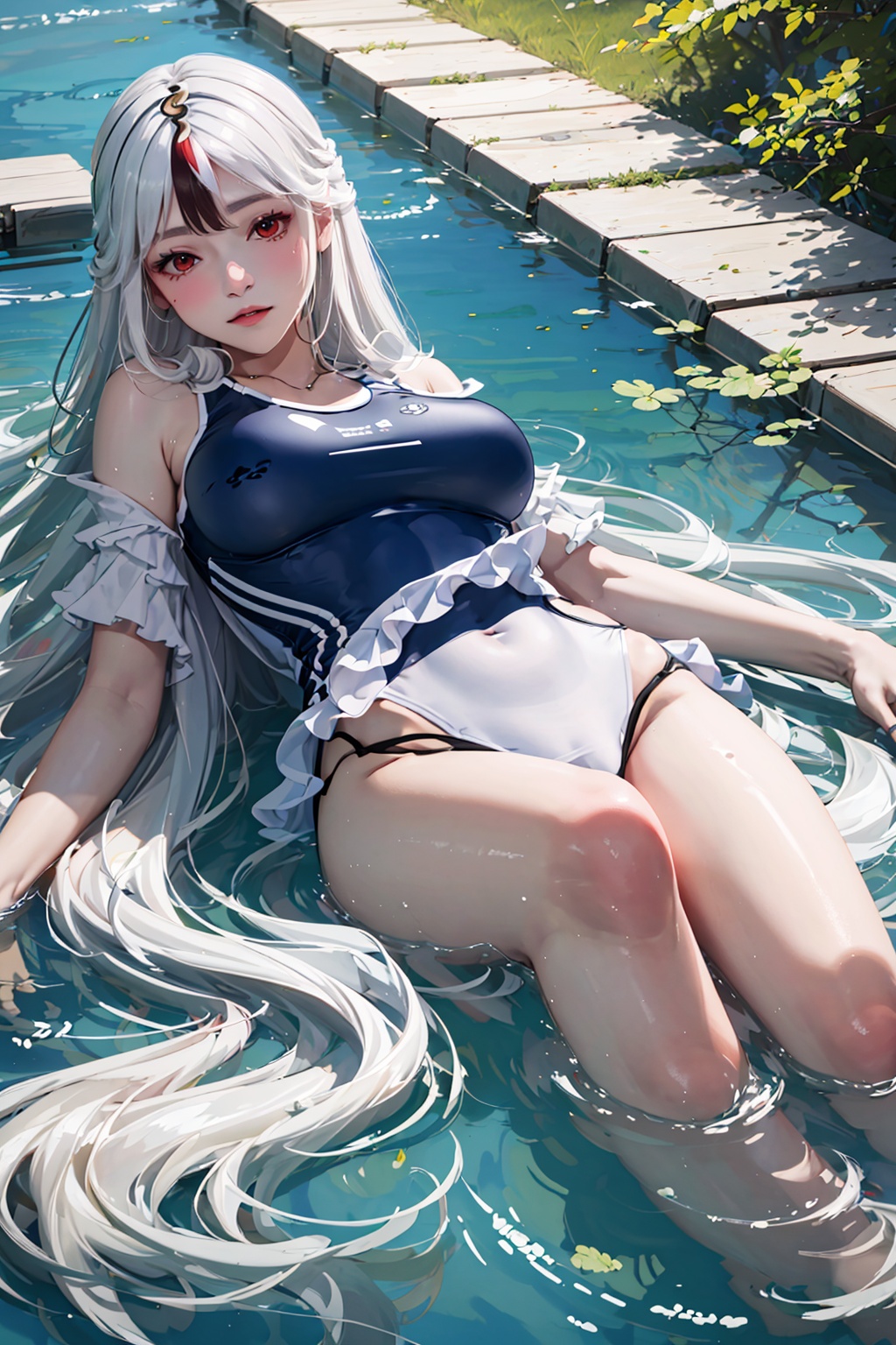 red eyes,  parted bangs,  ningguang on Tensor.Art