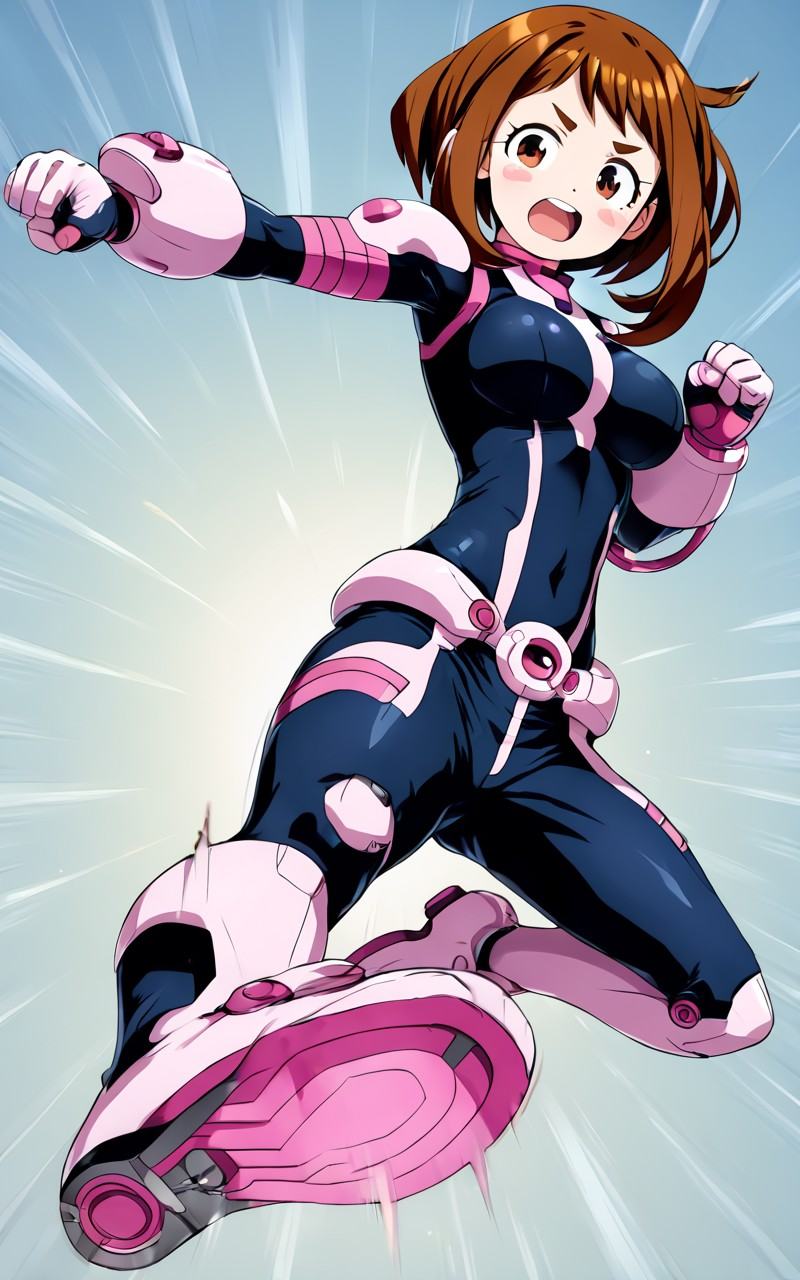 jumpinkick,  florting hair,  speed lines on Tensor.Art