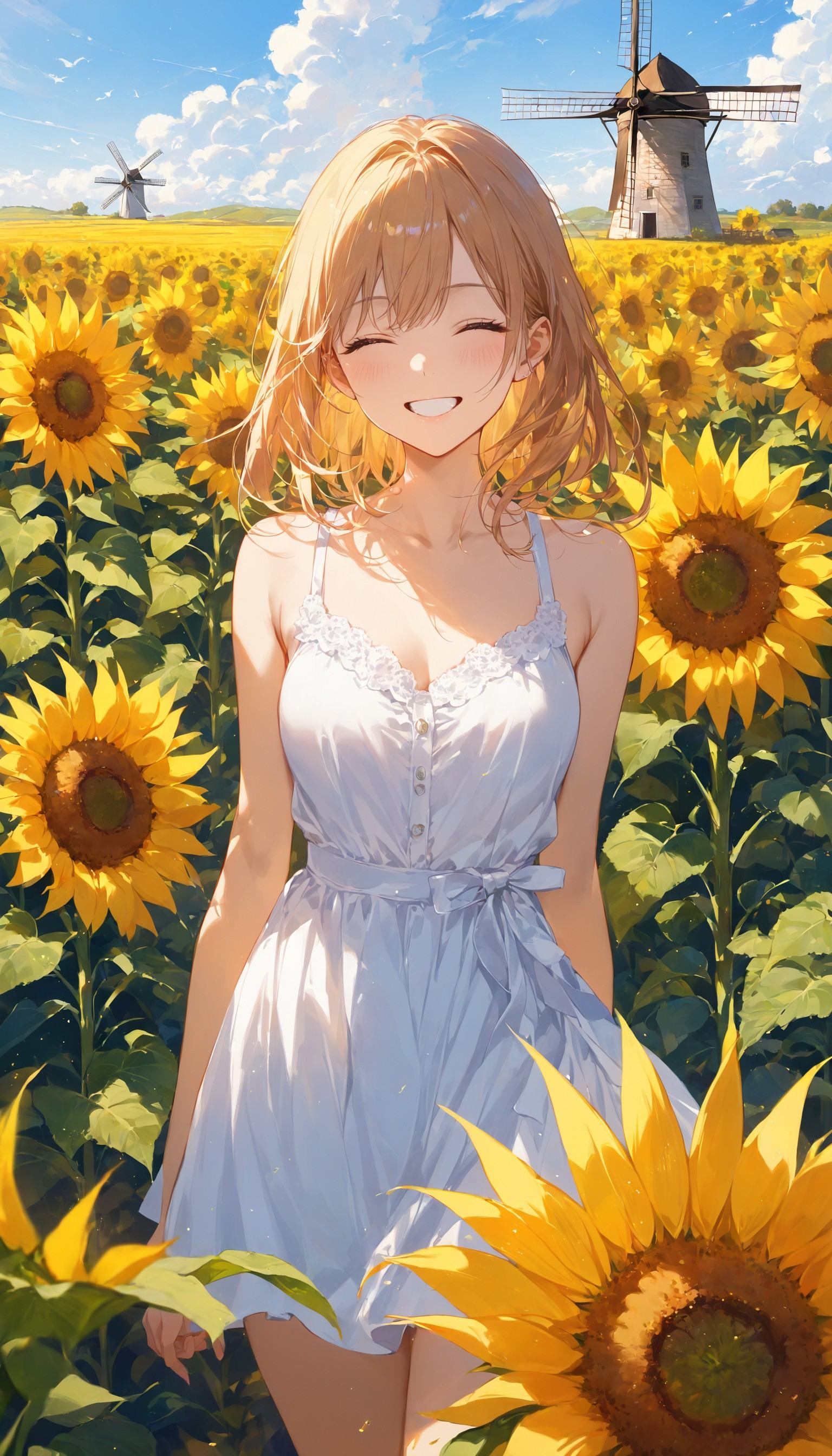1girl ,  windmill,  closed eyes on Tensor.Art