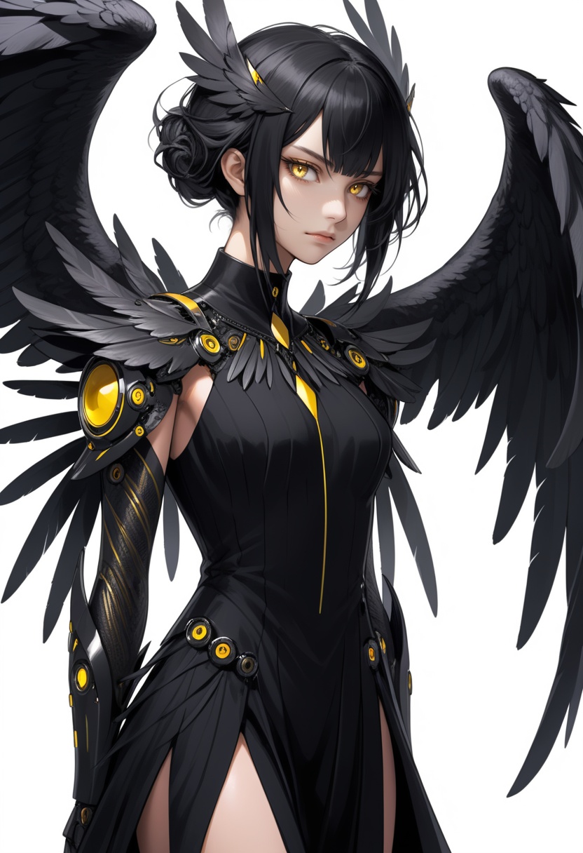 female,  wings,  mechanical wings on Tensor.Art