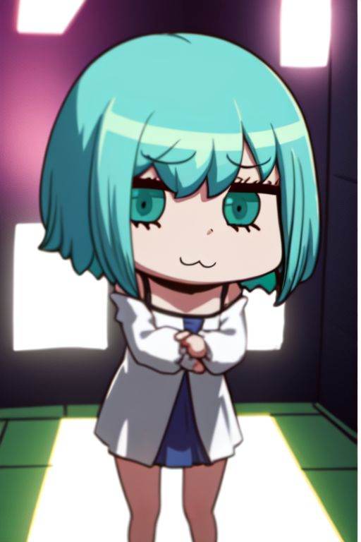 1girl,  :3,  aqua hair on Tensor.Art