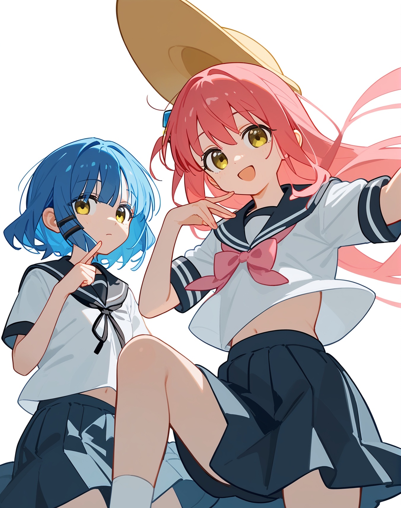 (score_9,score_8_up,score_7_up),<lora:bocchi_the_rock_pony:0.7>,multiple_girls,bocchi_the_rock!,gotoh_hitori,ijichi_nijika,Œkita_ikuyo,yamada_ryo,shuka_high_school_uniform,simple_background,