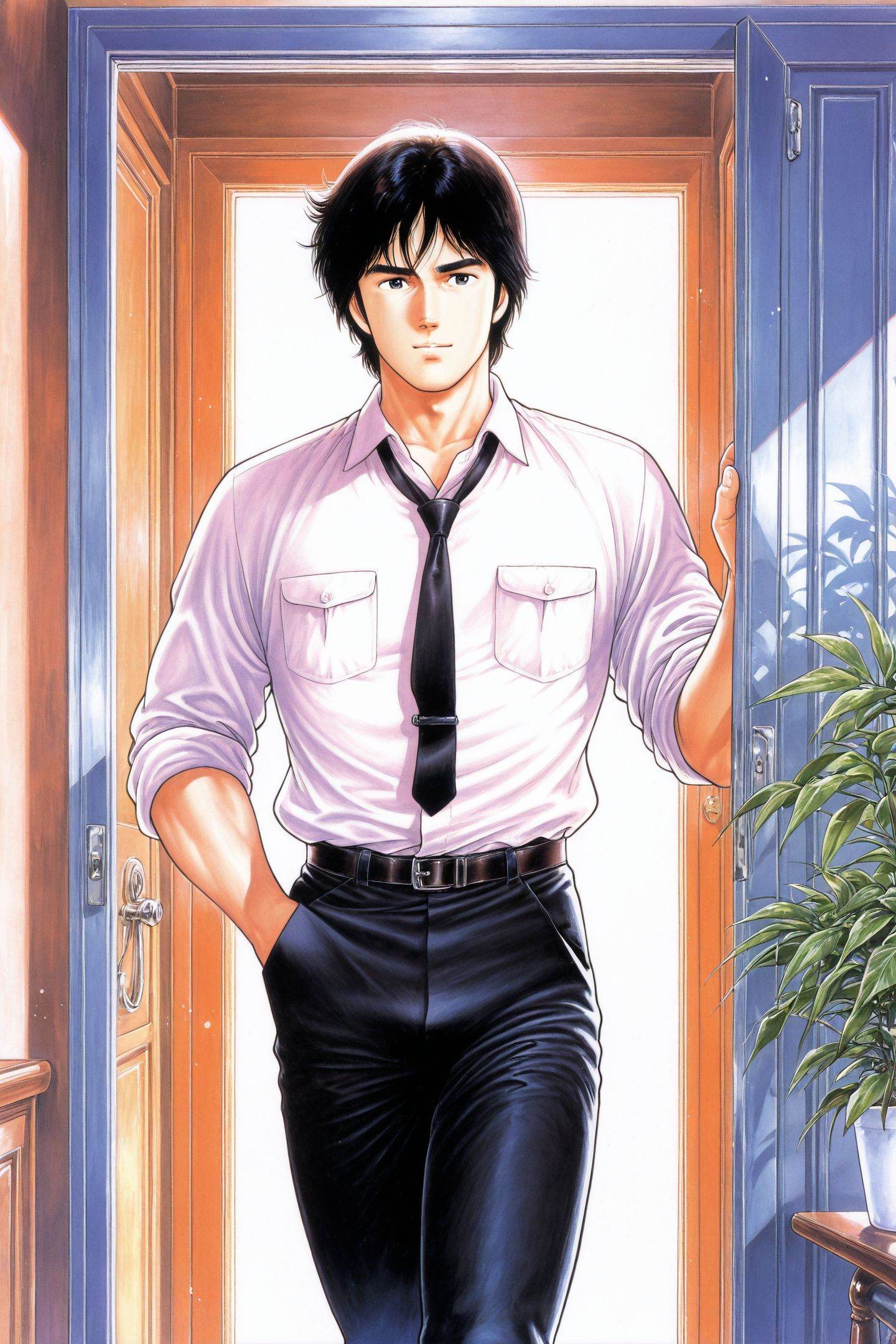 Tsukasa Hojo Style,  Toshi Utsumi,  1boy on Tensor.Art