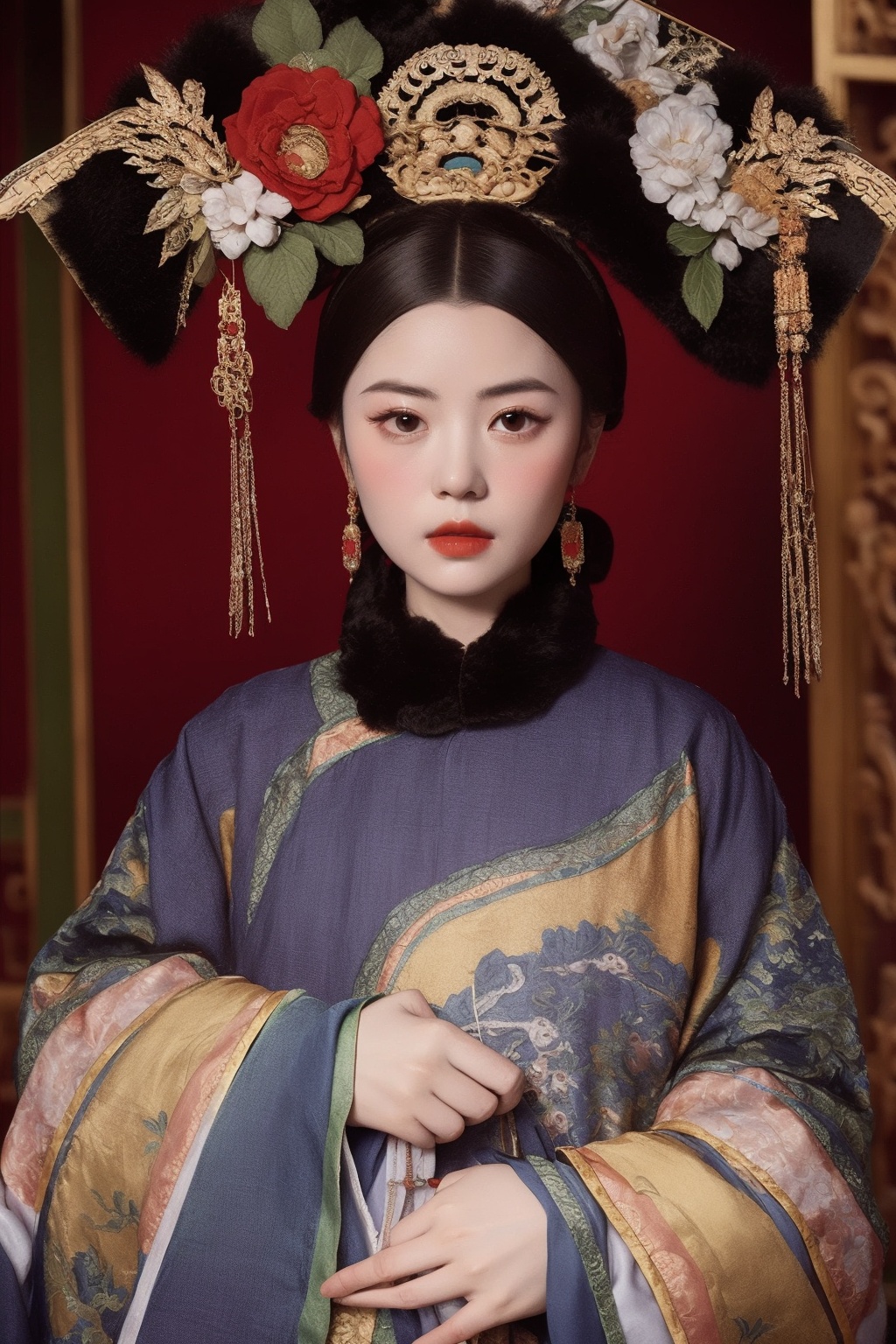 <lora:贵妃:1>,best quality,masterpiece,women of the qing dynasty in china,