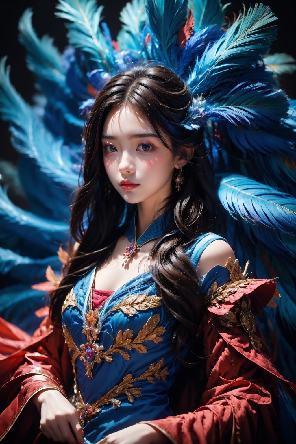 1girl,feathers,<lora:Again_Style:1>