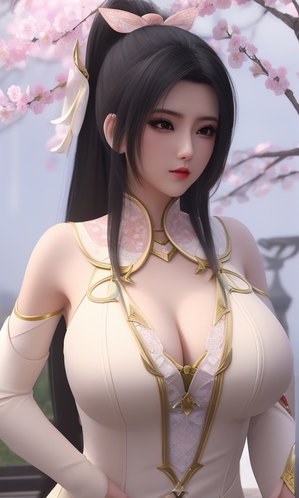 (,1girl, ,best quality, ),looking at viewer, <lora:401-DA-大主宰-叶轻灵:0.8> ,, ,masterpiece, (( , )),ultra realistic 8k cg, ,tamari \(flawless\),   ,cleavage,perfect cherry blossom, ,lace , (()), (),
