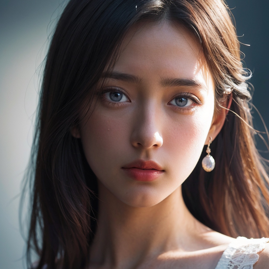 (best quality:1.4),(masterpiece:1.4),(photorealistic:1.4),(Realistic:1.2),(ultra high res, raw photo:1.4),(hdr, hyperdetailed:1.2),(8K:1.2),cinematic photo 1girl,close up to face,<lora:light_slider_v10:5>,(white background:1.2),<lora:AgainMix_SkinTone_v1:0.7>,