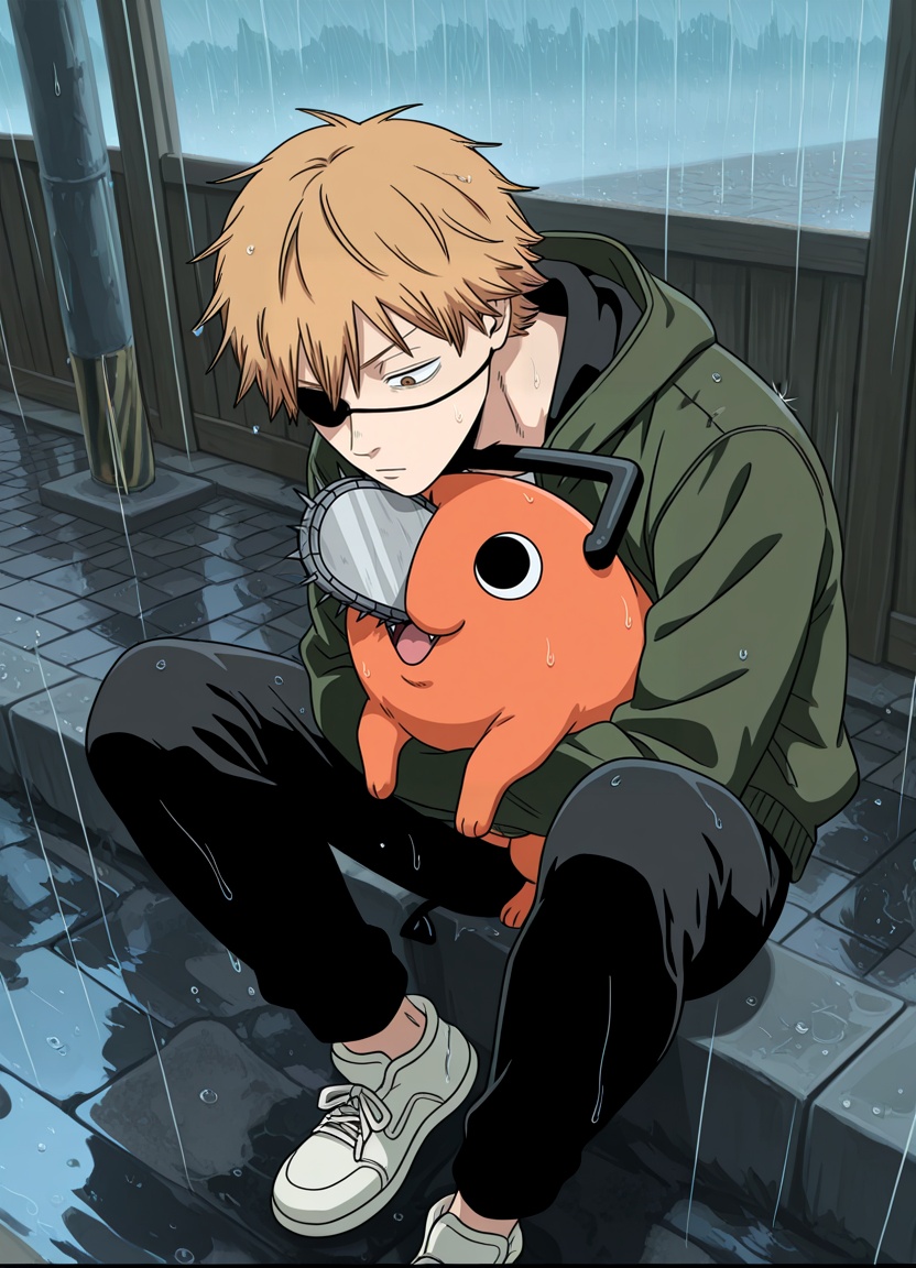 denji (chainsaw man),  1boy,  male focus on Tensor.Art