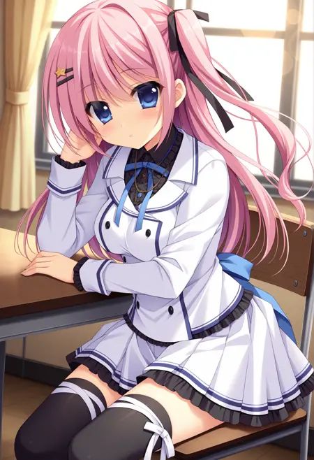 Himukai Kanata,  one side up,  star hair ornament on Tensor.Art
