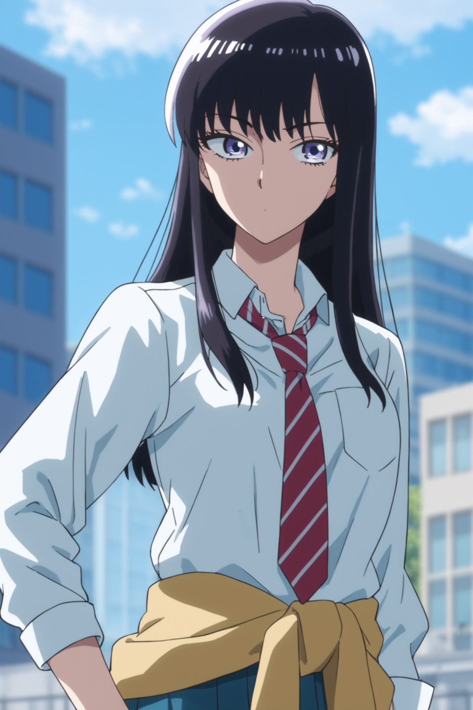 tachibana akira,  long hair,  black hair on Tensor.Art