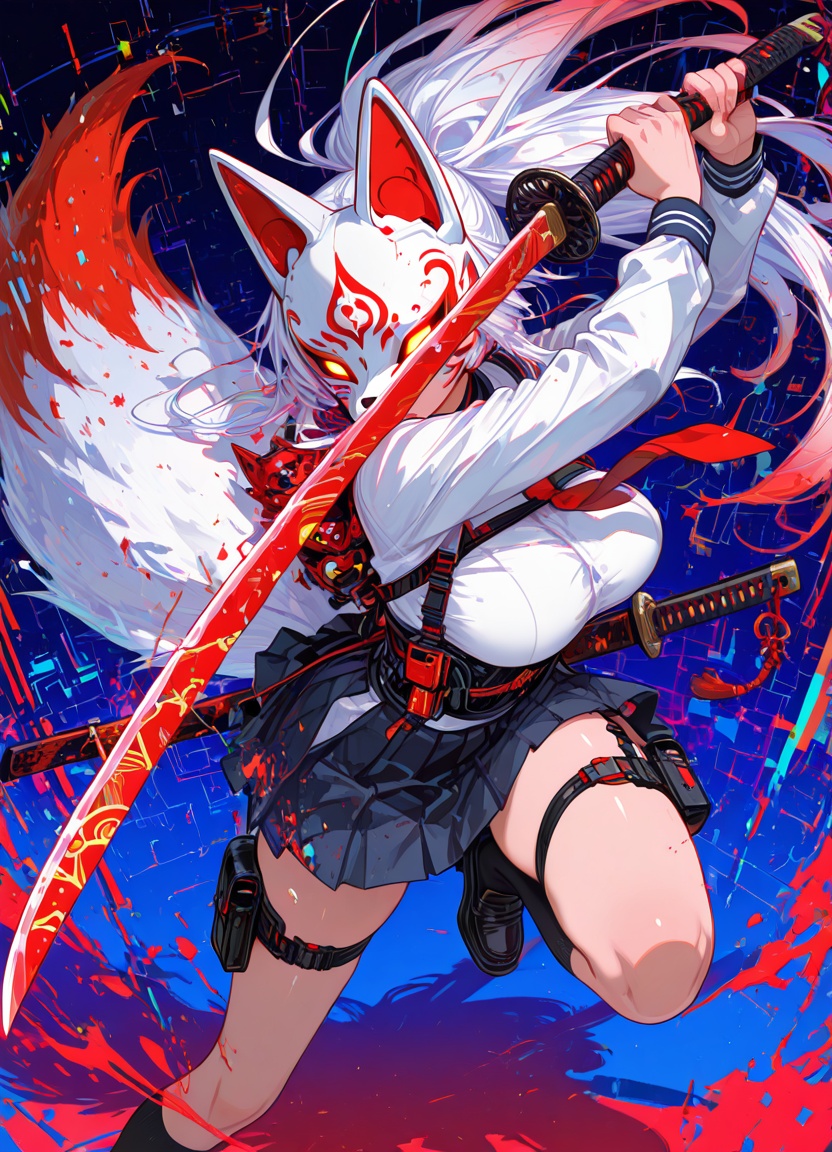 1girl,  solo,  colorful on Tensor.Art