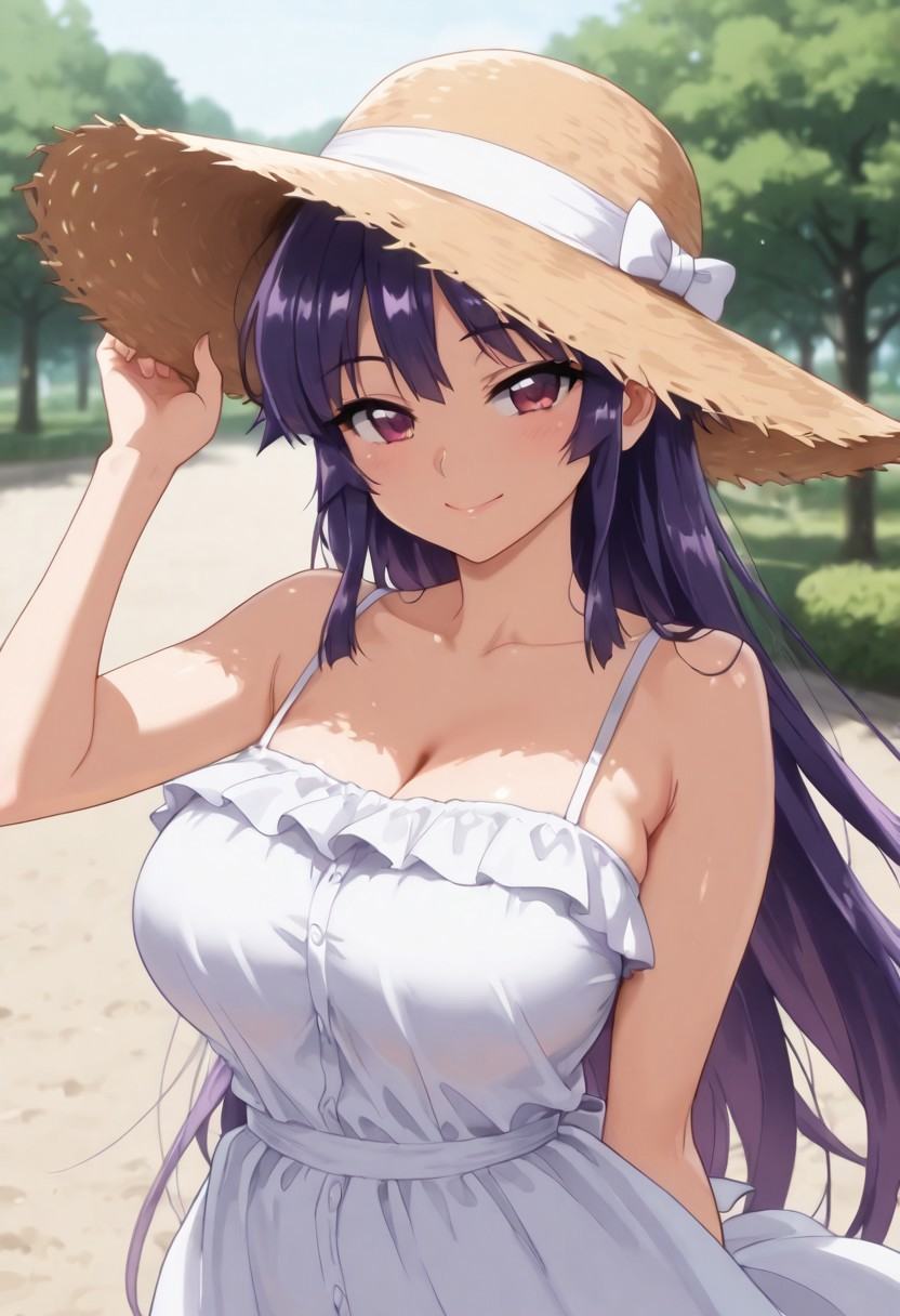 chizuru,  purple hair,  long hair on Tensor.Art