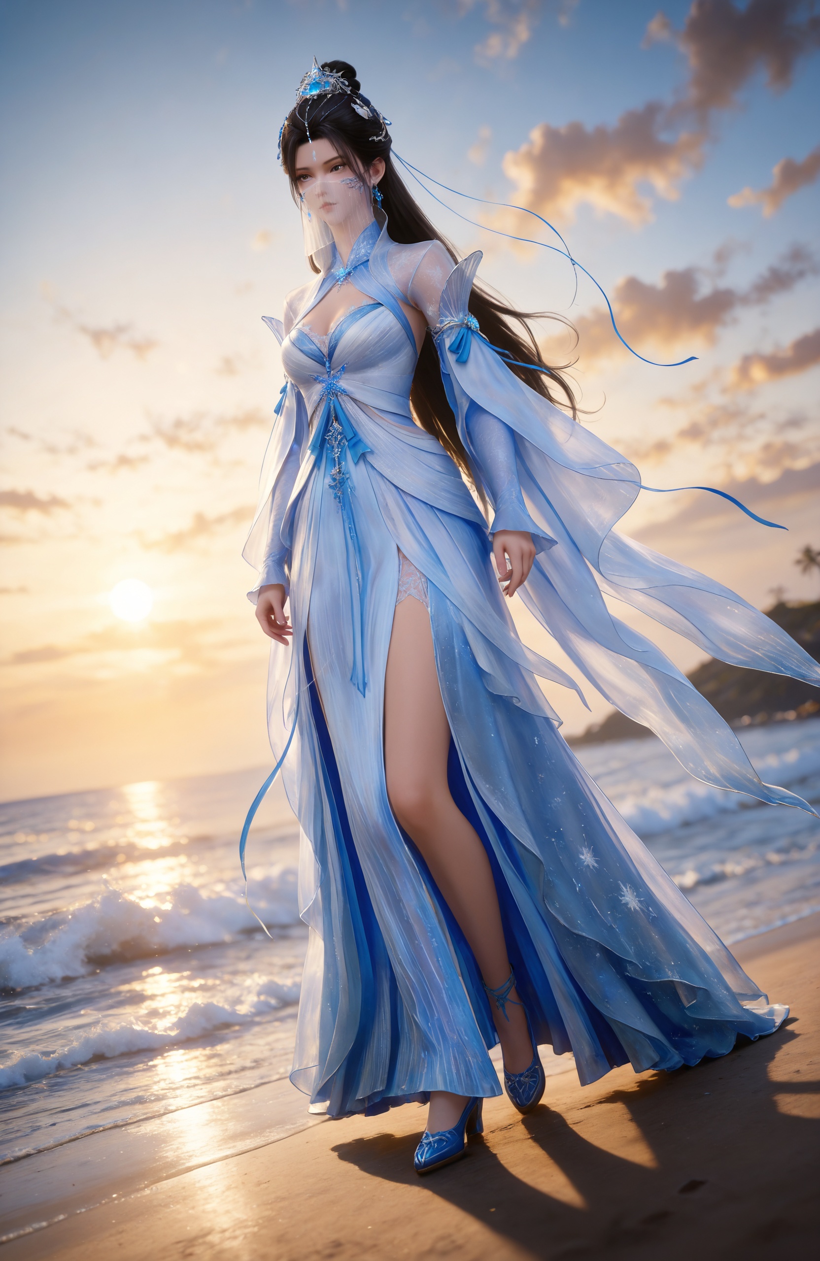 1girl,  hair ornament,  long hair by 天海TianHai on Tensor.Art