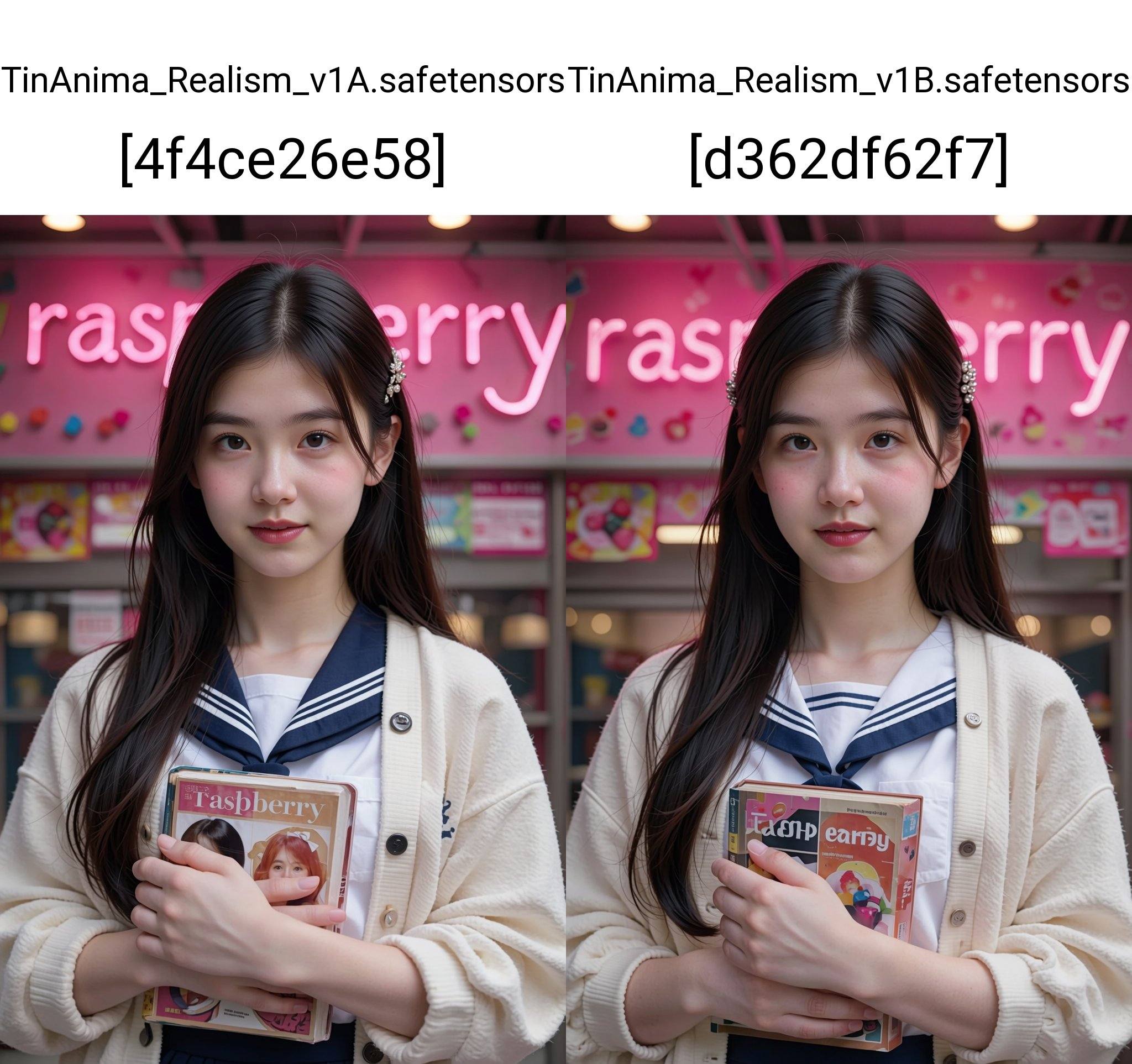 A young Asian woman,  estimated age range of early to mid-twenties,  stands centered in the frame on Tensor.Art