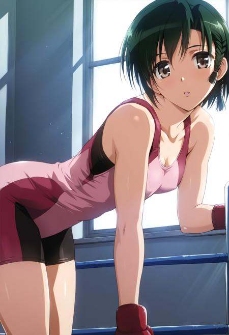ichijou karen,  solo,  green hair on Tensor.Art