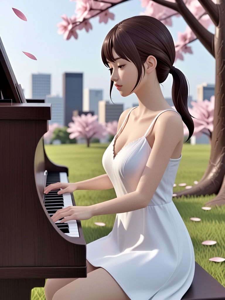 sakurairo mau koro,  1girl,  solo on Tensor.Art