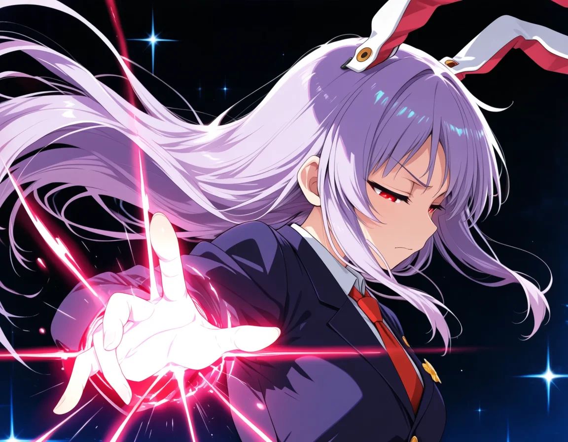 1girl,  reisen udongein inaba,  half-closed eyes on Tensor.Art