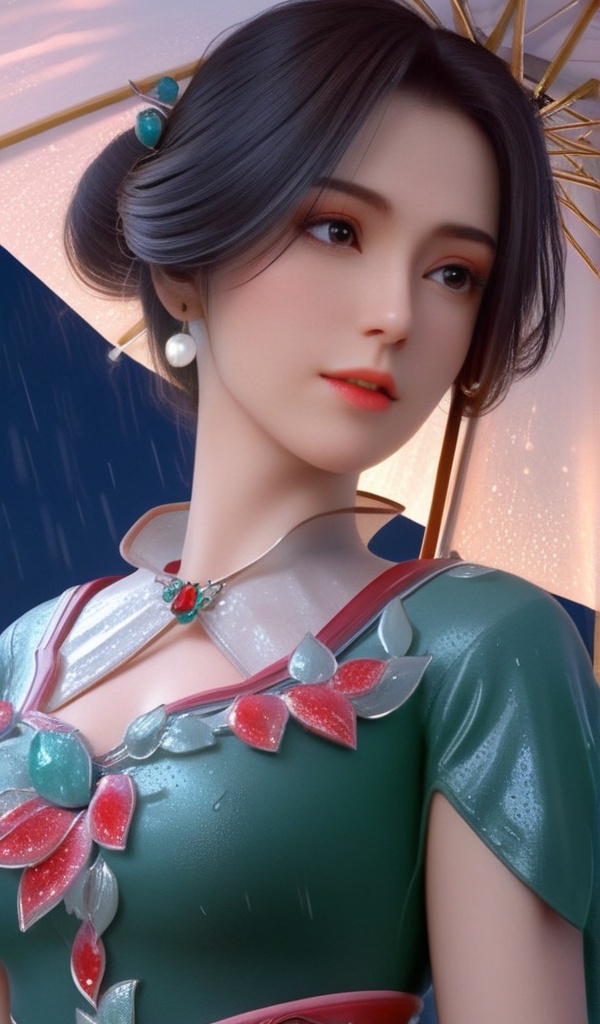 <lora:703-DA-XL-少年歌行-墨花雪:0.8>(,1girl, ,best quality, ),looking at viewer, ,ultra detailed 8k cg, ultra detailed background,  ultra realistic 8k cg,          cinematic lighting, cinematic bloom, (( , )),,  , unreal, science fiction,  luxury, jewelry, diamond, pearl, gem, sapphire, ruby, emerald, intricate detail, delicate pattern, charming, alluring, seductive, erotic, enchanting, hair ornament, necklace, earrings, bracelet, armlet,halo,masterpiece, (( , )),,  ,cherry blossoms,(((, night,night sky,,  ultra high res, (photorealistic:1.4), raw photo, 1girl, , rain, sweat, ,wet, )))(( , ))   (cleavage), (),
