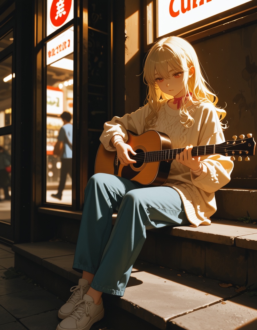 1girl,  solo,  bandage on left wrist on Tensor.Art