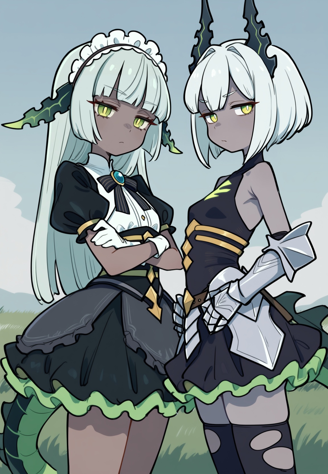 2girls,  take your pick,  dark skin on Tensor.Art