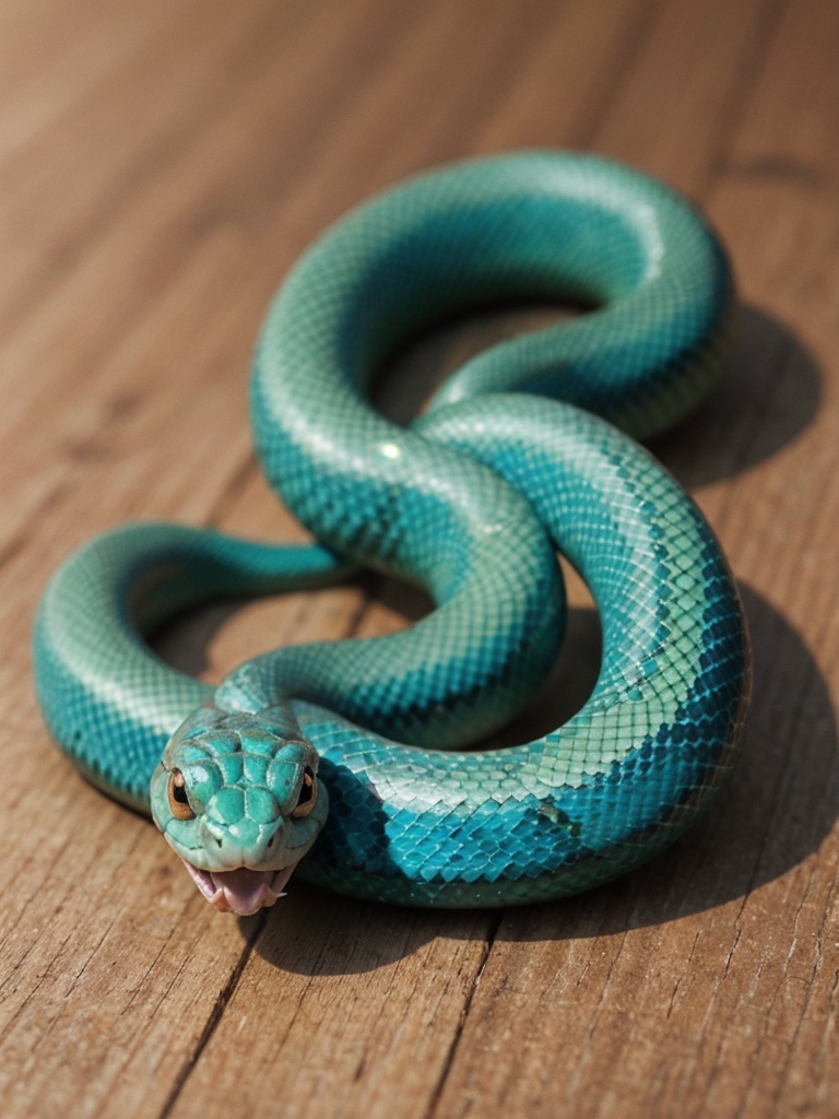 Aquamarine snake eye,  venumious snake,  hyper realistic on Tensor.Art