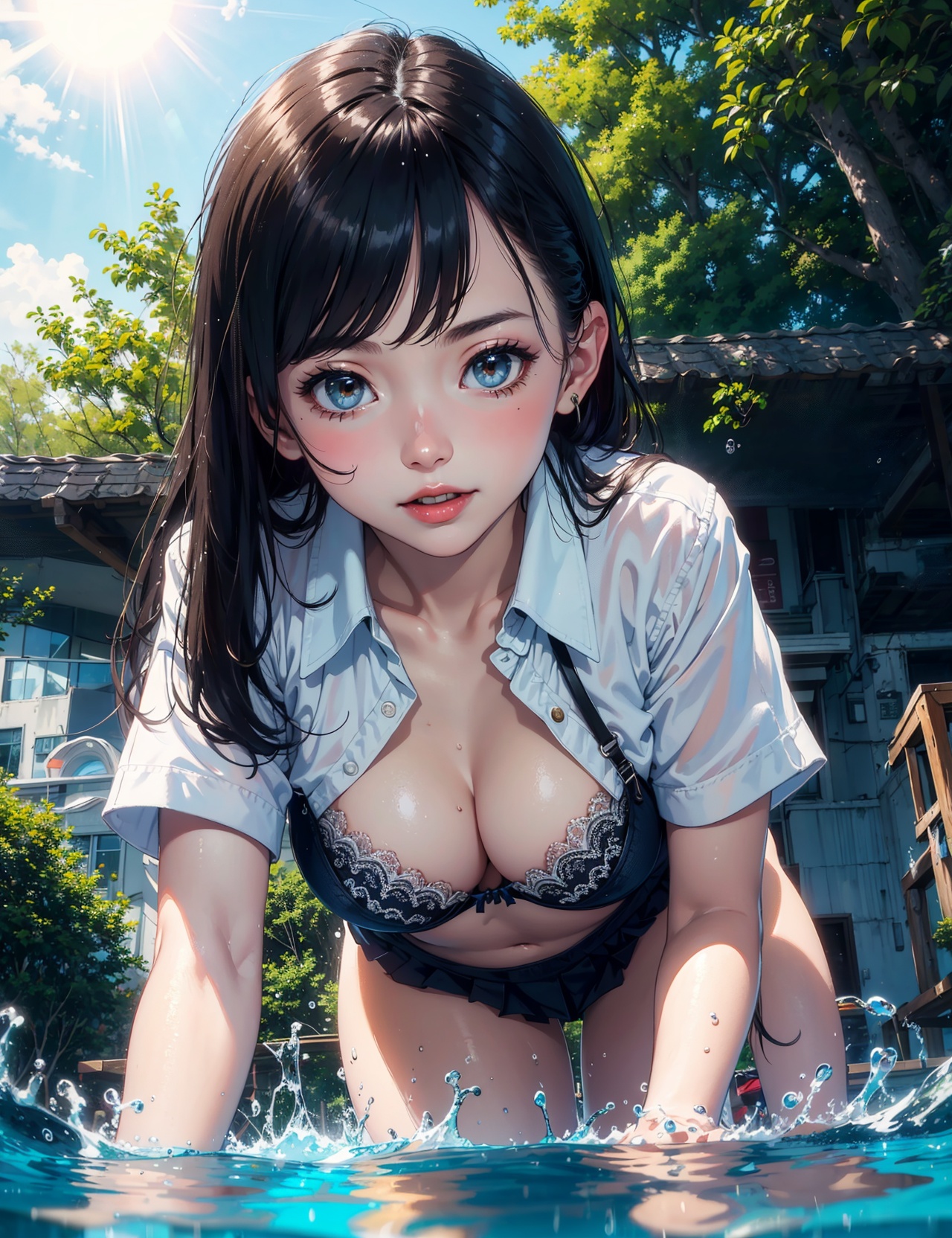 ultra-detailed,  in pool, on Tensor.Art
