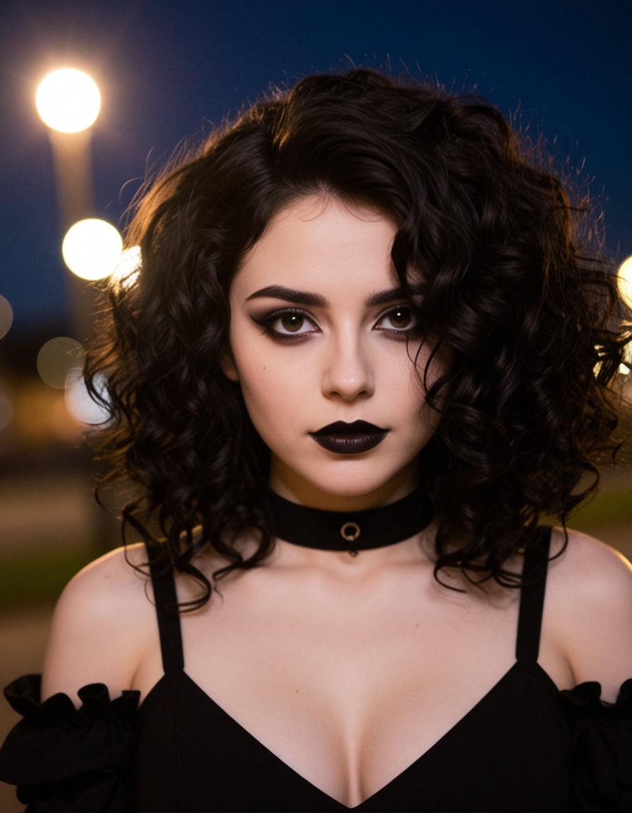 ashkenazi jew 1girl,  voluminous curls hair,  dark chestnut hair on Tensor.Art