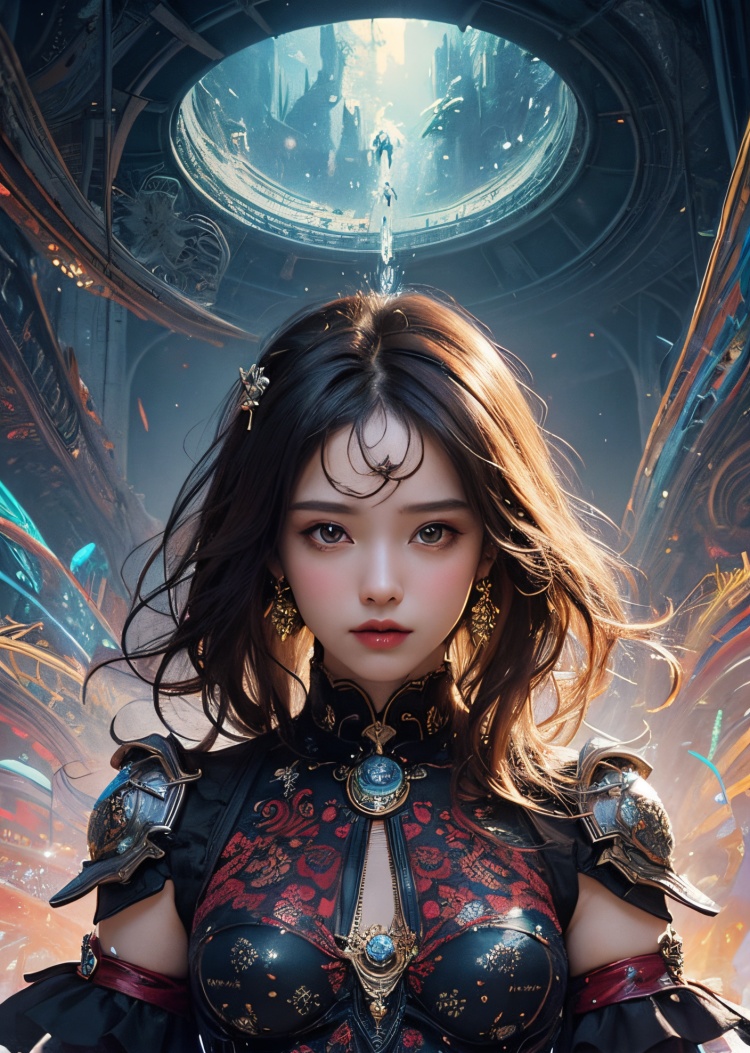 (masterpiece, top quality, best quality, official art, beautiful and aesthetic:1.2), (1girl), extreme detailed,(fractal art:1.3),colorful,highest detailed,Dreamy Atmosphere,Bright color,Complete clothes