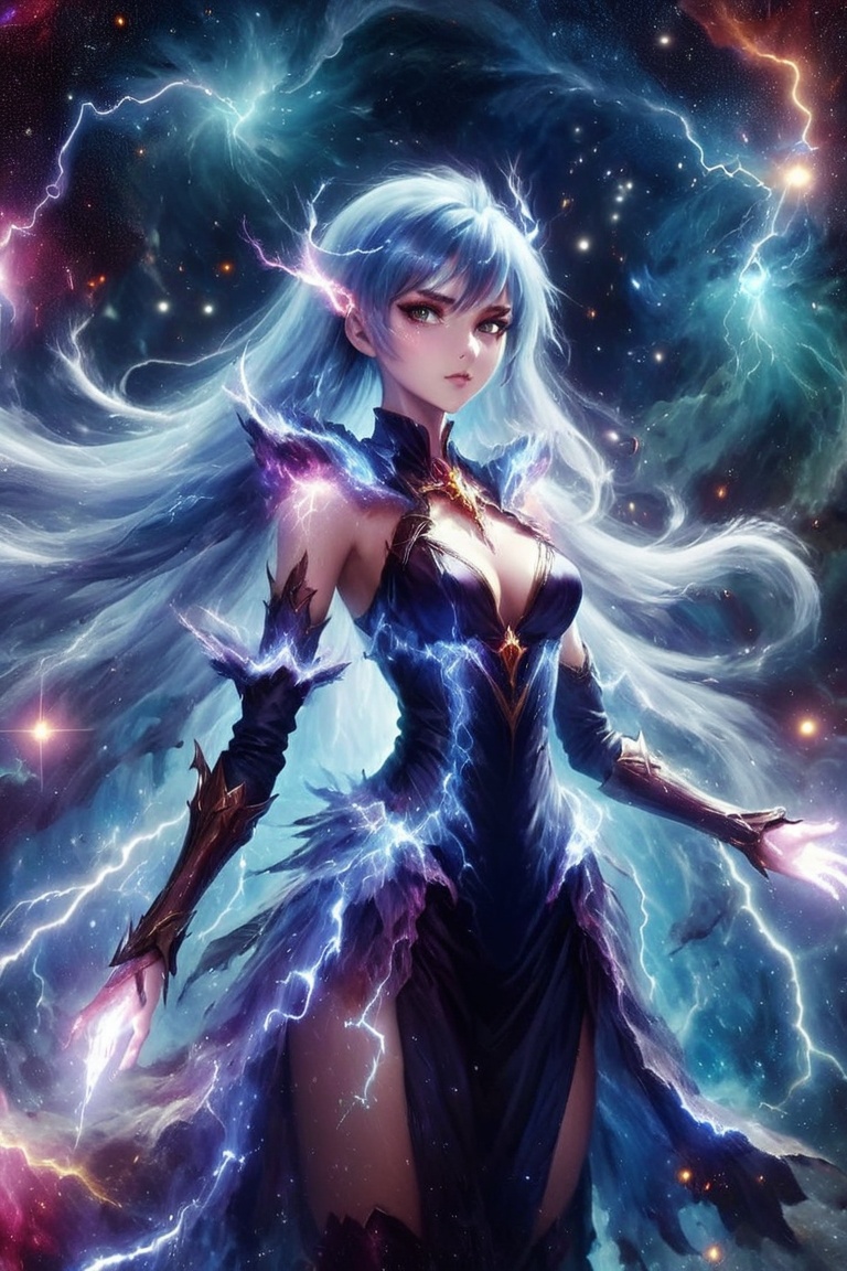 martius_nebula lightning anime sorceress on Tensor.Art