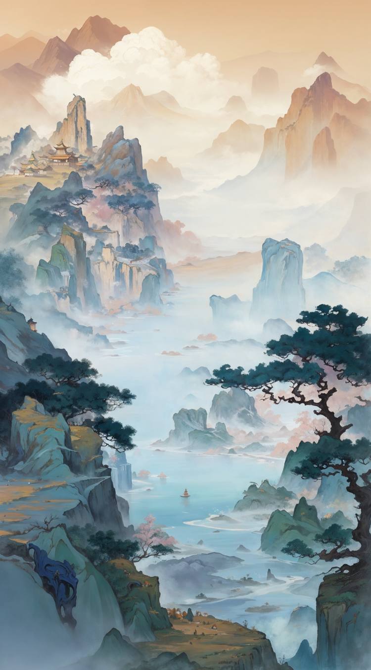 RB-翠微轩辕：中国山水的诗意迷境 by RacerBlueAI on Tensor.Art