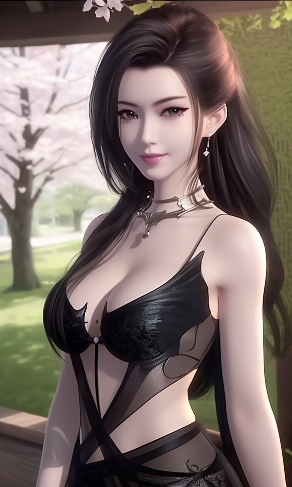 (,1girl, ,best quality, ),looking at viewer, <lora:416-DA-天行九歌-潮女妖睡衣V2:0.8> ultra detailed background,ultra realistic 8k cg,ultra detailed 8k cg,masterpiece,upper body,  (( , )),, ,science fiction,mole, ultra realistic 8k cg, ,    ,outdoors, sun,sunlight, cherry blossoms,      (cleavage), (), 